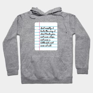 10 Things I Hate About You Note Hoodie